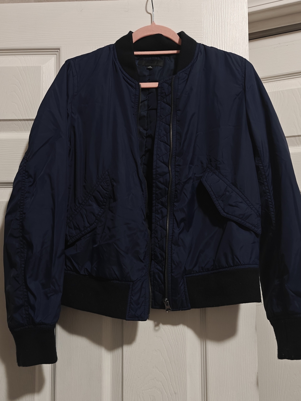 Uniqlo Bomber Jacket - Navy Blue - Size Medium